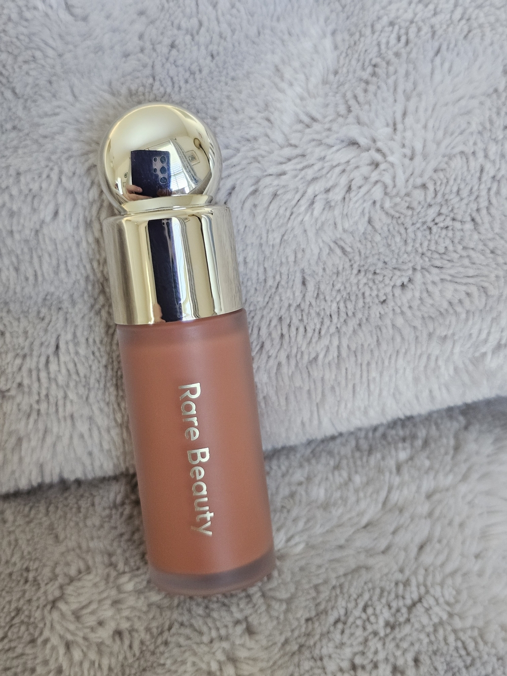 Rare Beauty Lip Product in Warm Peachy Nude, Virtue